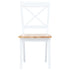 Maison Madeleine -  5 Piece Dining Set Solid Rubber Wood White and Brown